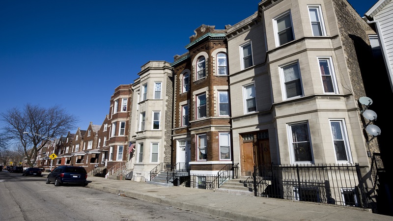 South Bonfield Street in Bridgeport, a Chicago neighborhood on the South Side