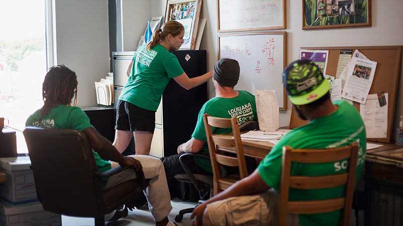 Students in a math class at one of the nonprofits supported by EMPLOY.