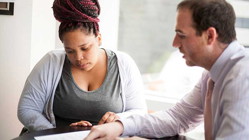 Kyra Haywood works with her former high-school teacher Matt Feigenbaum, who now runs one of EMPLOY’s nonprofits.