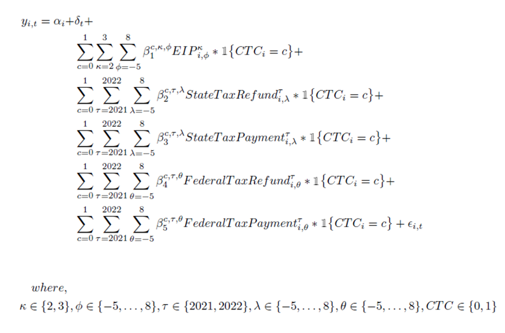 Regression specification