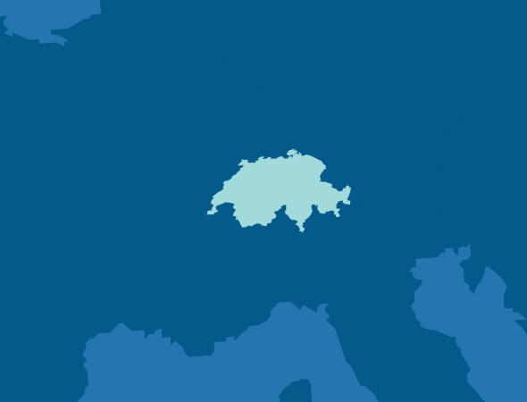 map highlighting Switzerland