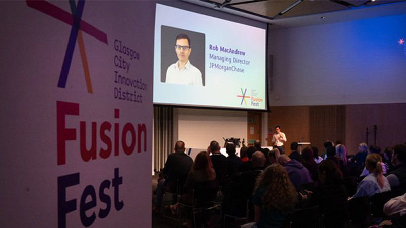 Keynote speech at Fusion Fest during Glasgow Tech Week 2025, Rob MacAndrew, Managing Director