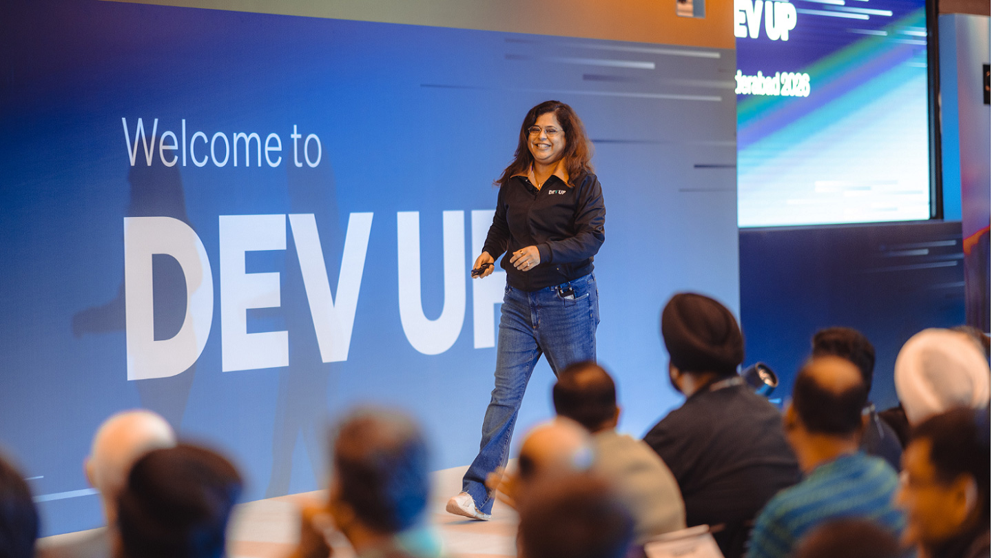 Vibha Jahagirdar on DEVUP stage