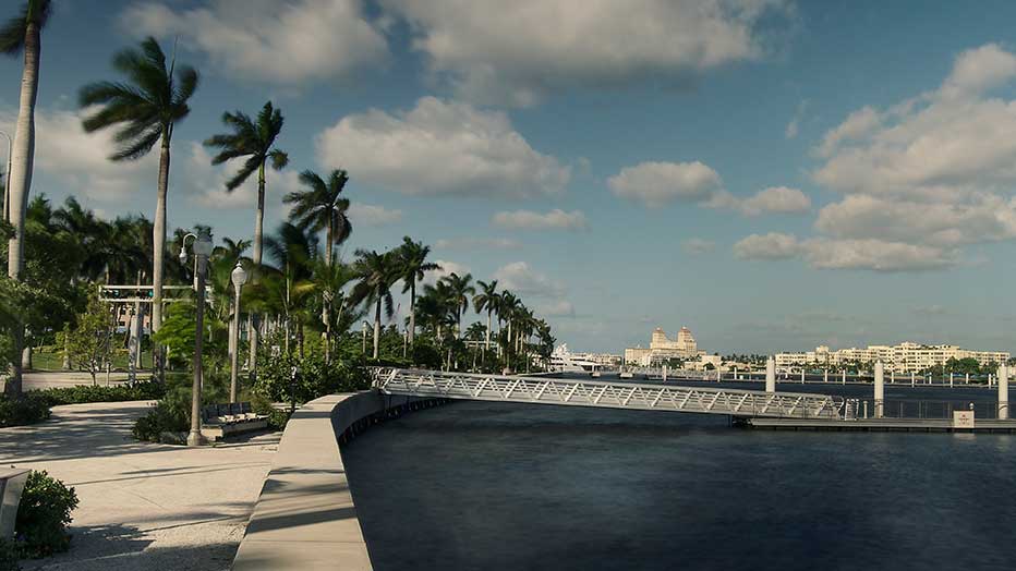 Shoreline along the coast of Southern Florida.